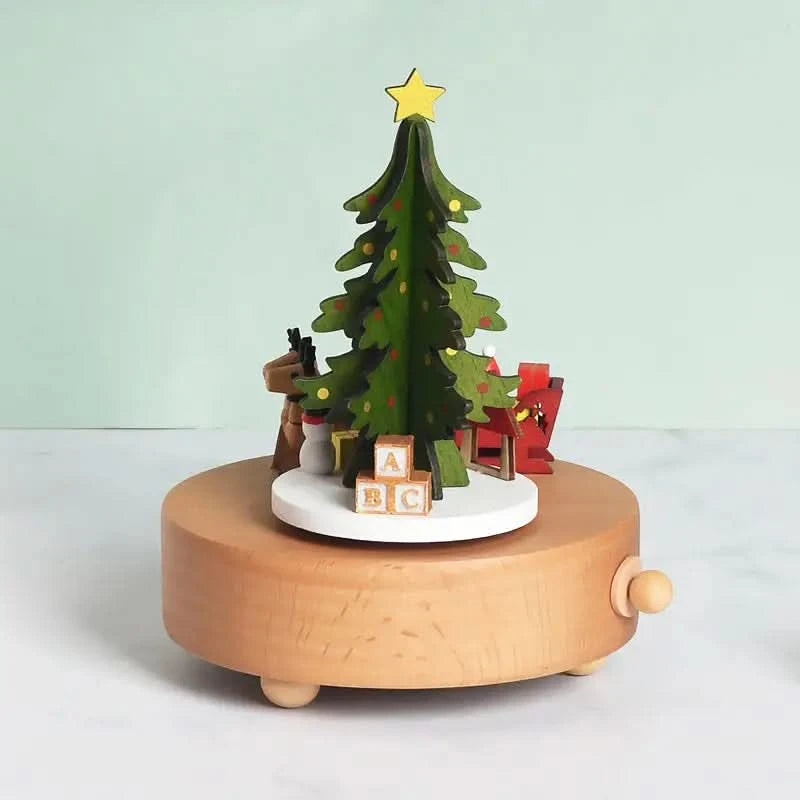 Christmas Music Box - Santa Sleigh - Timber Tinkers