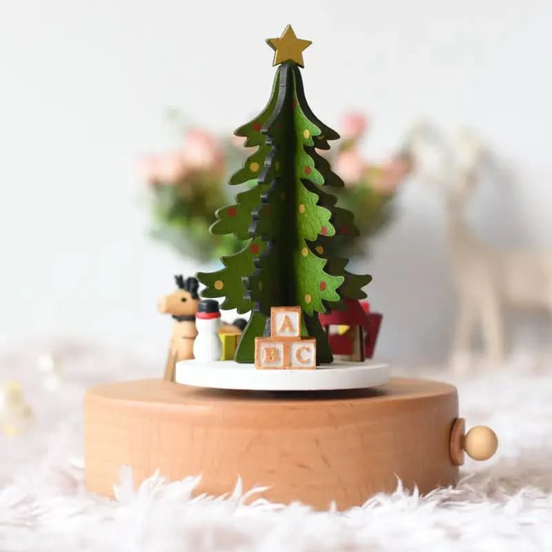 Christmas Music Box - Santa Sleigh - Timber Tinkers