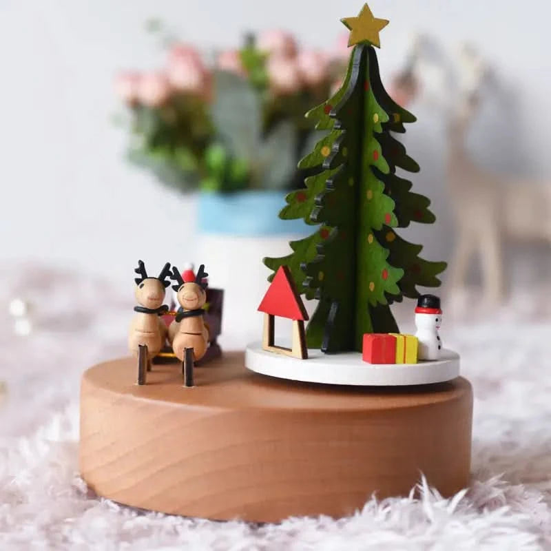 Christmas Music Box - Santa Sleigh - Timber Tinkers