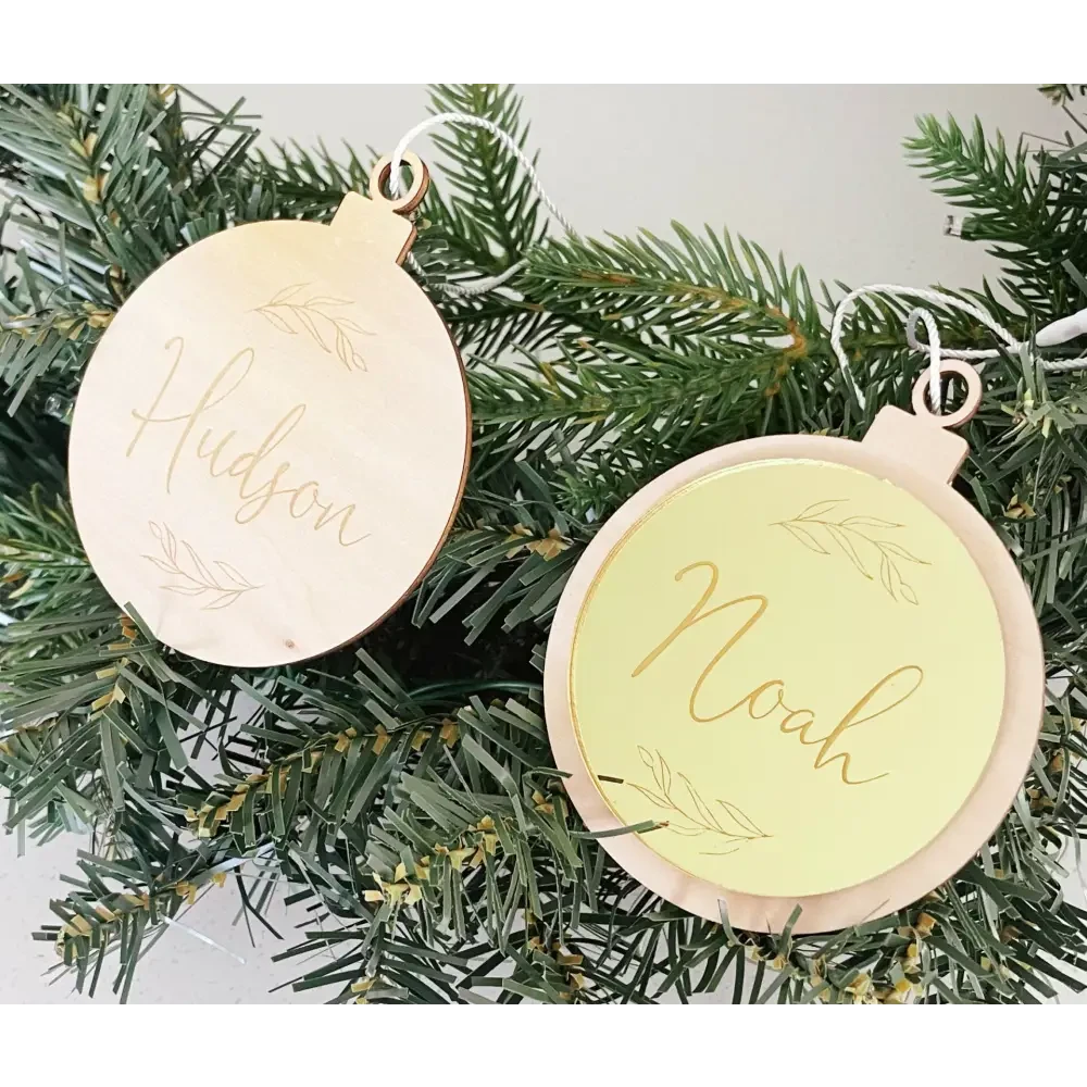 Christmas Ornament 3D Leaf - Timber Tinkers