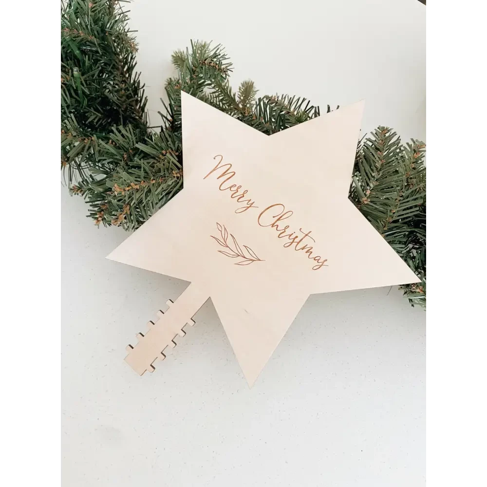 Christmas Tree Topper - Leaf - Timber Tinkers