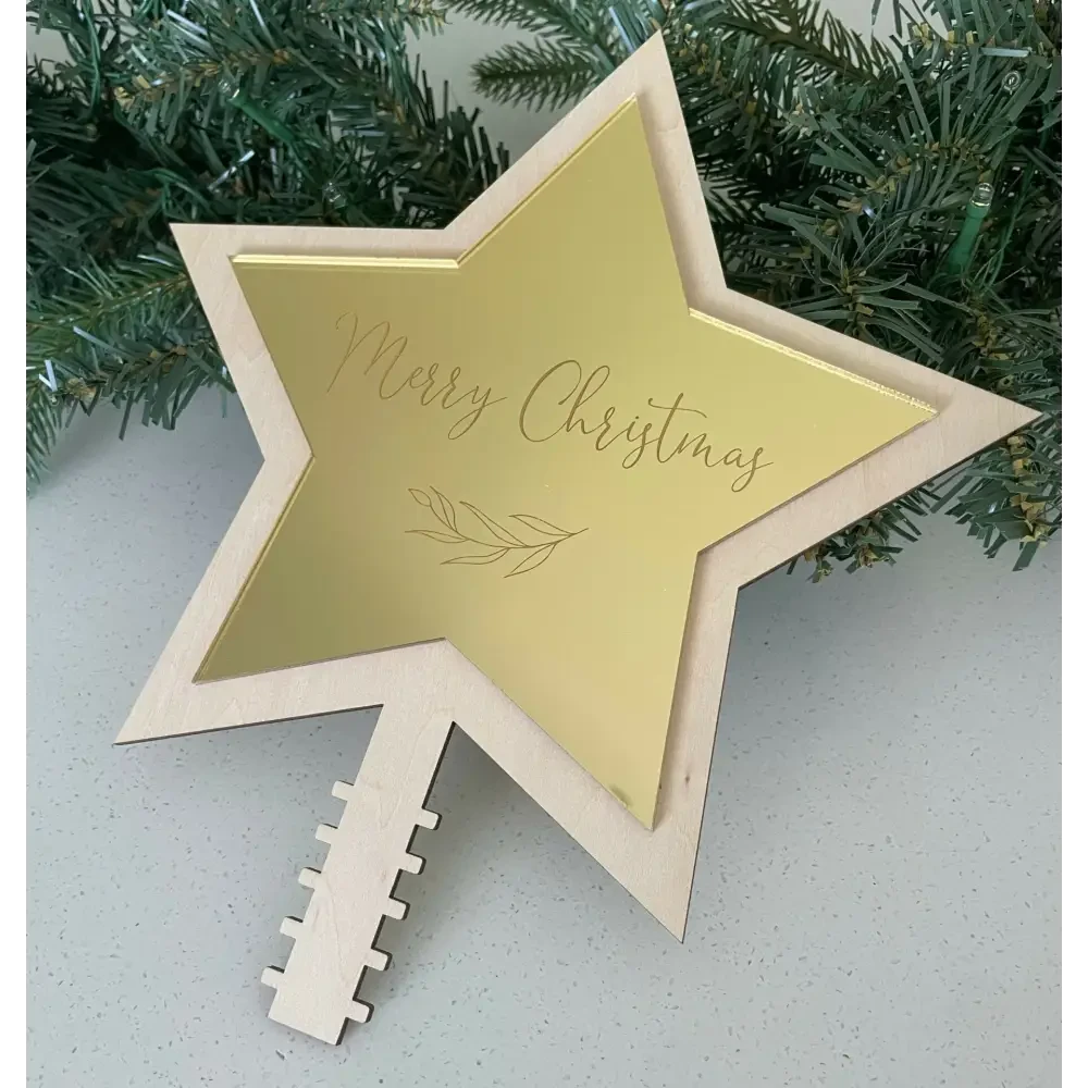 Christmas Tree Topper - Leaf - Timber Tinkers