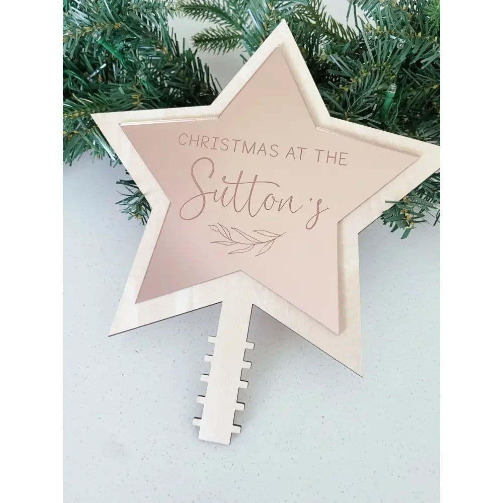 Christmas Tree Topper - Leaf - Timber Tinkers
