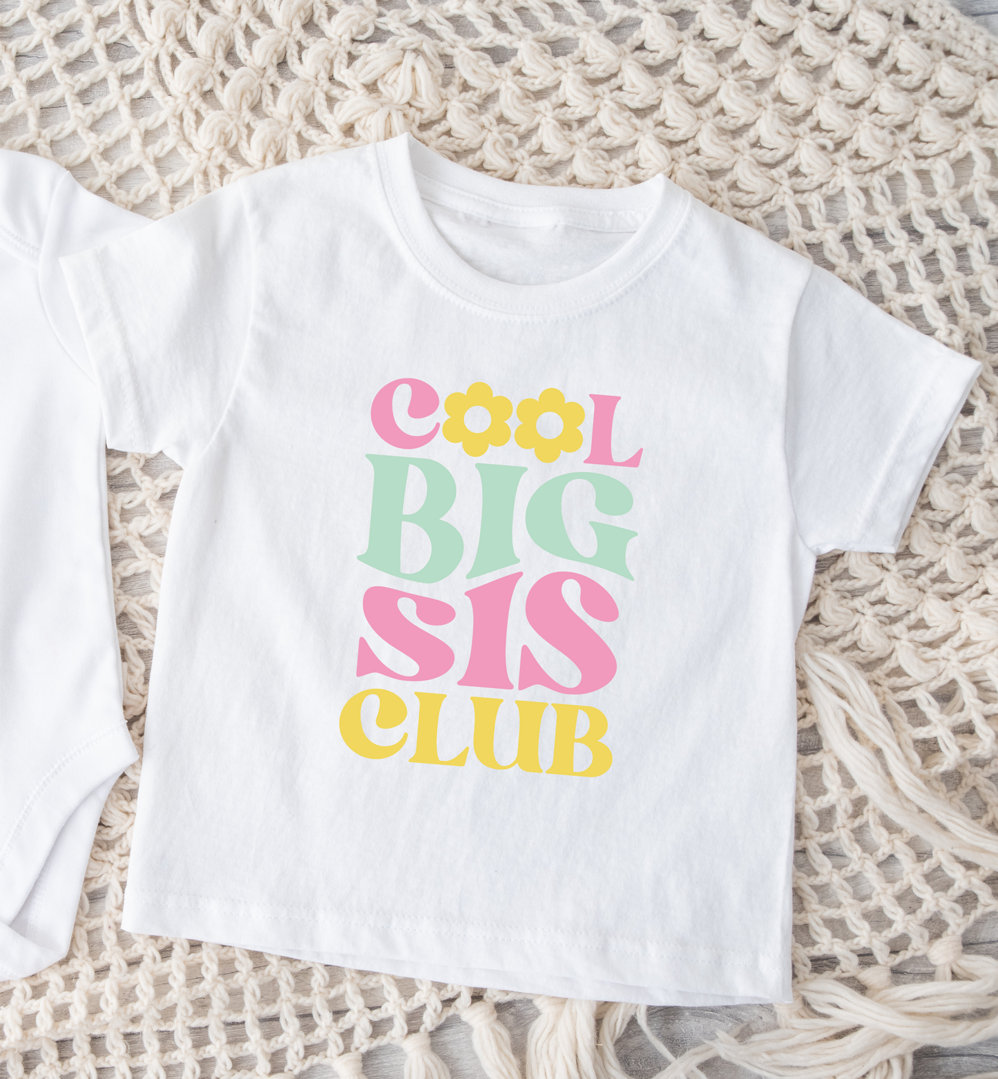 Cool big sis club white Tshirt