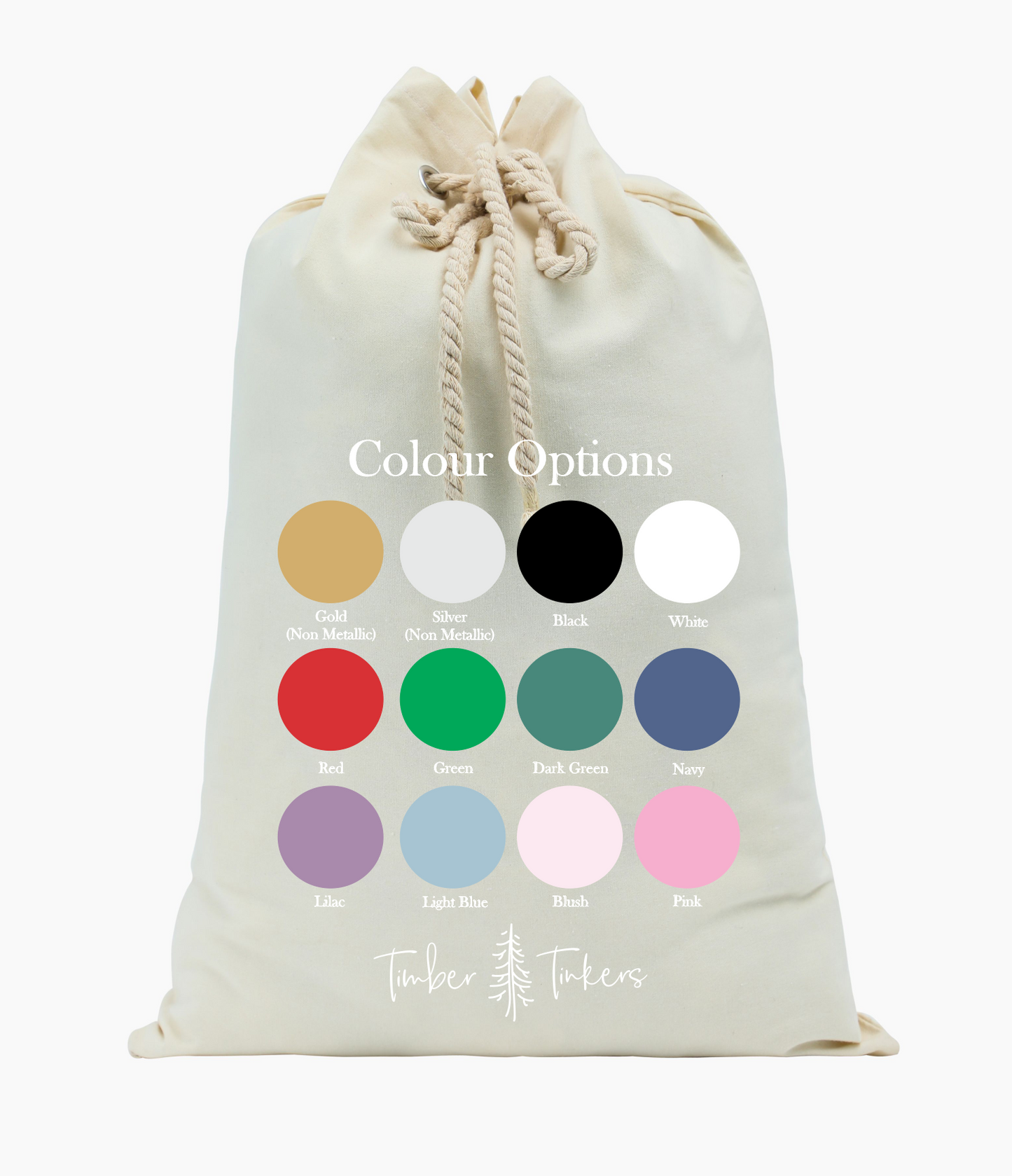 Personalised Canvas Santa Sacks - Beige