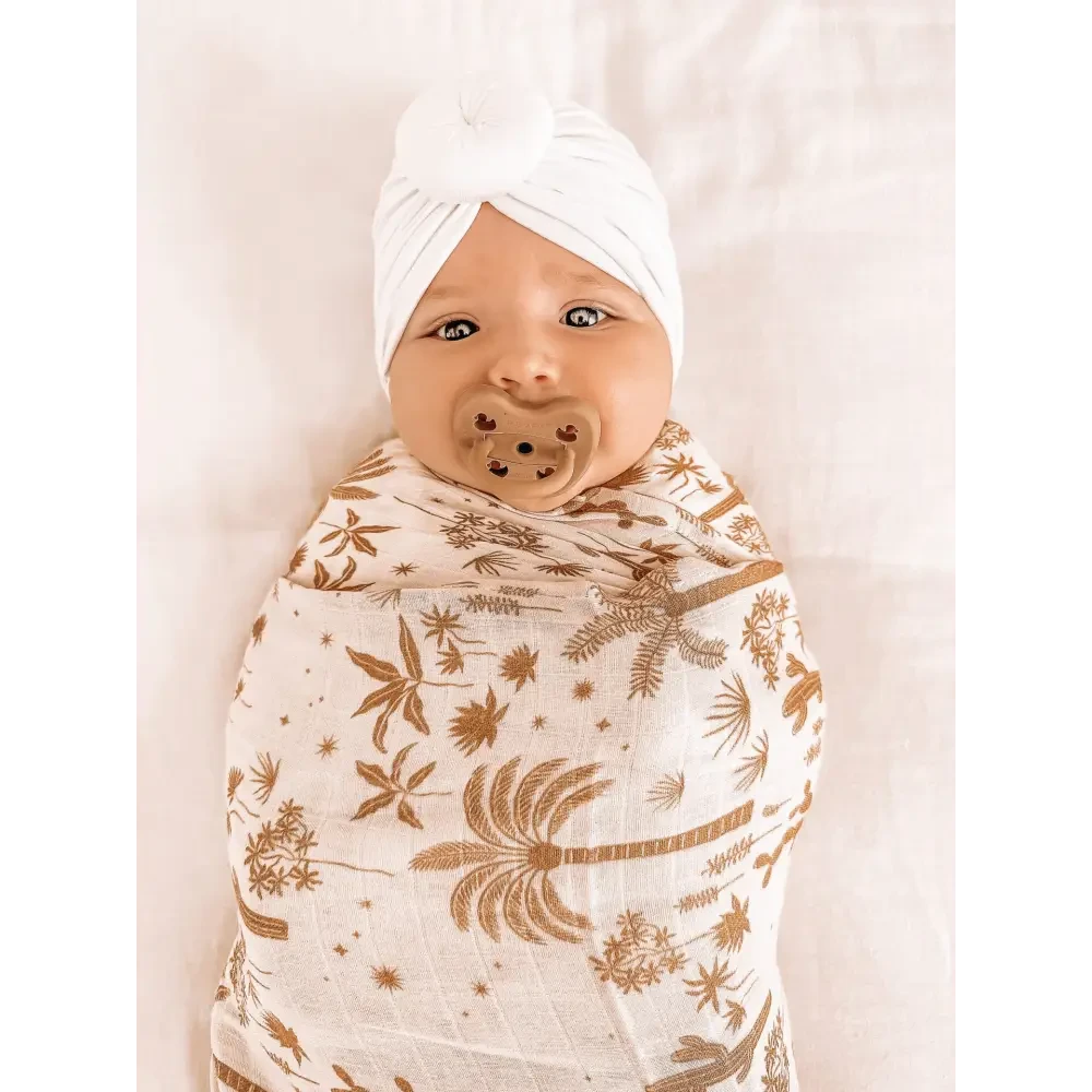 Desert Palms Organic Muslin Wrap Swaddle - Timber Tinkers