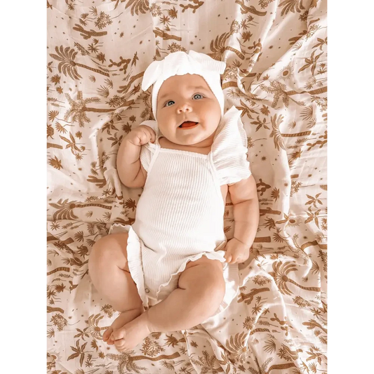 Desert Palms Organic Muslin Wrap Swaddle - Timber Tinkers