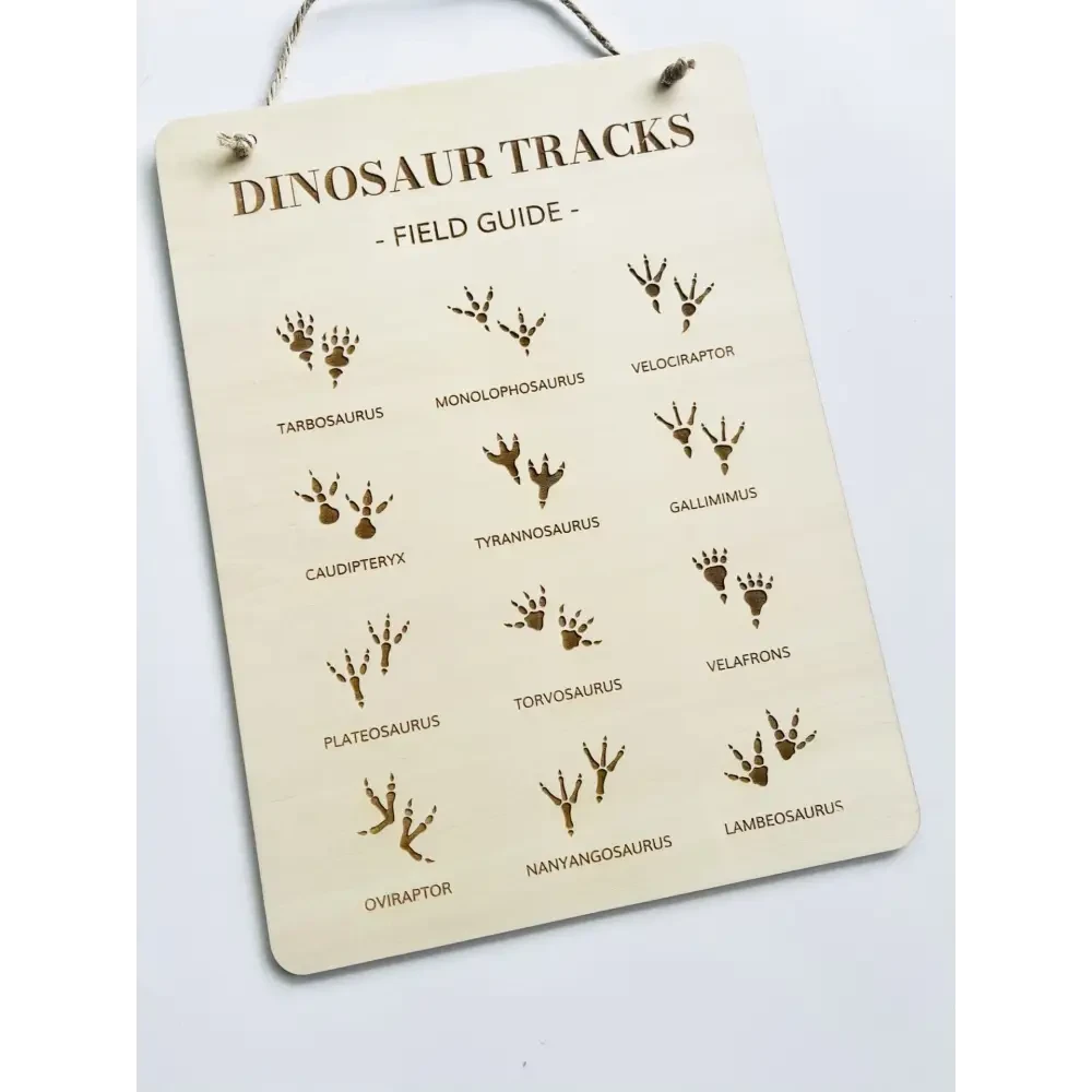 Dino Tracks Sign - Timber Tinkers