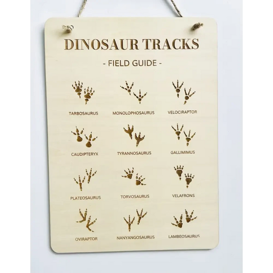 Dino Tracks Sign - Timber Tinkers