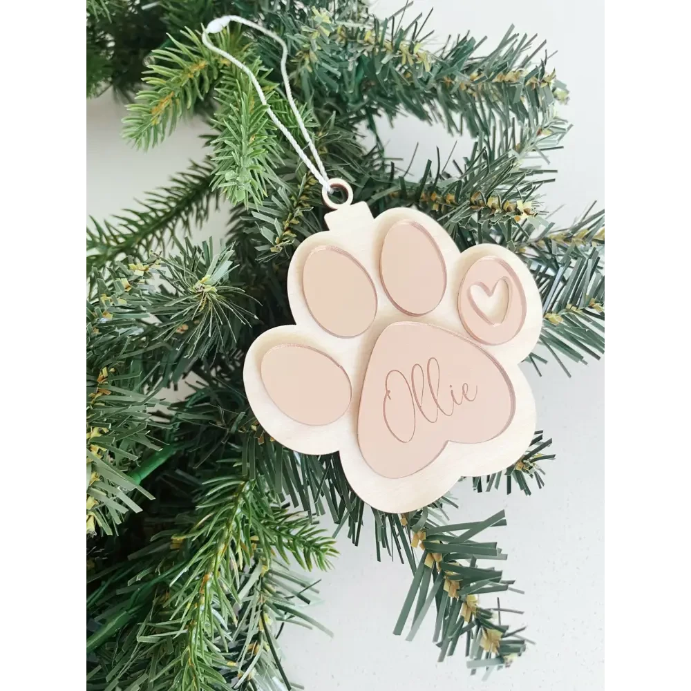 Dog Paw Ornament - Timber Tinkers