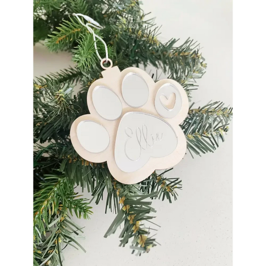 Dog Paw Ornament - Timber Tinkers