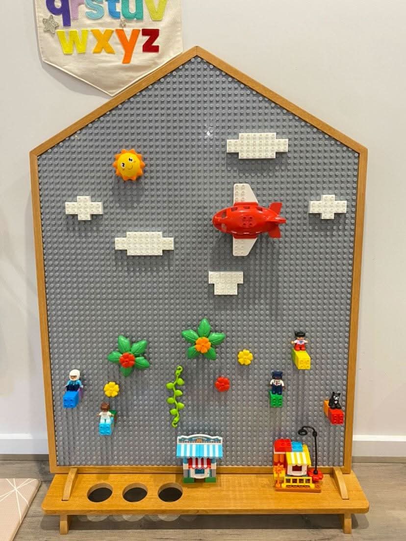 Double-Sided Board with Stand -Solid Teakwood