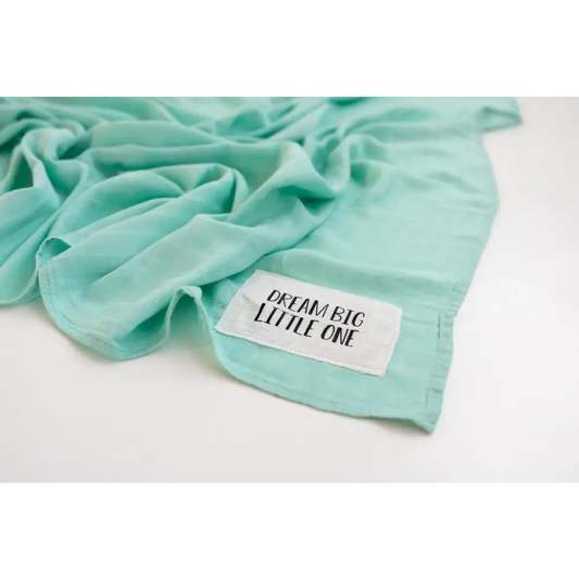 Dream Big Little One Mint Muslin Swaddle - Timber Tinkers