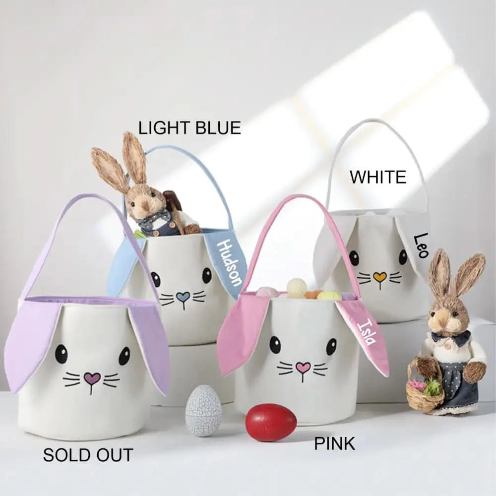 Easter Bunny Basket Heart- Blue - Timber Tinkers