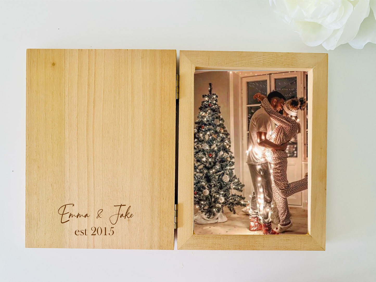 Personalised EST Wooden Photo Frame