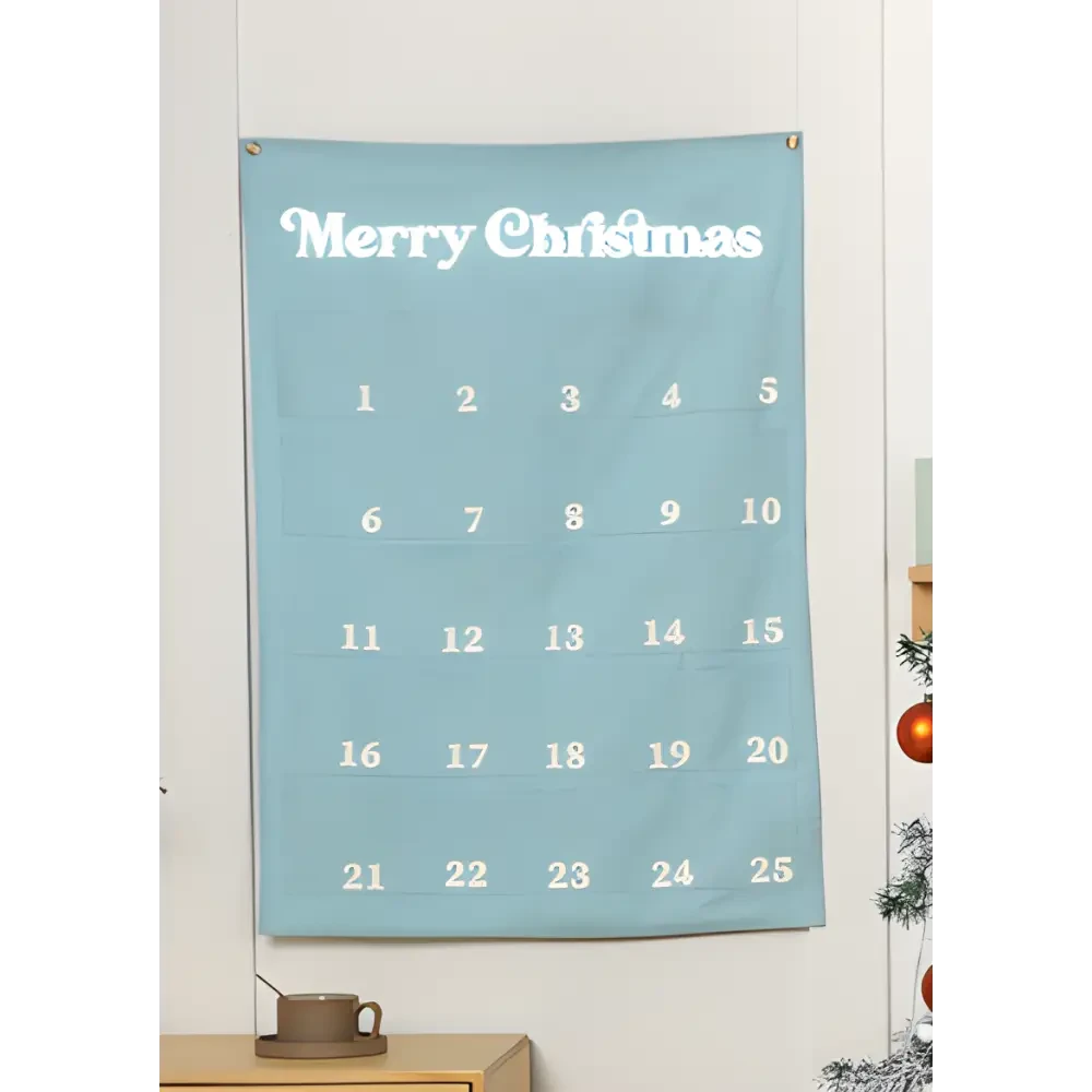 Extra Large Merry Christmas Advent Calendar - MINT - Timber Tinkers