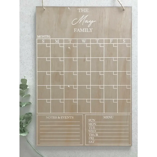 Family Calendar - Classic Design - Timber Tinkers