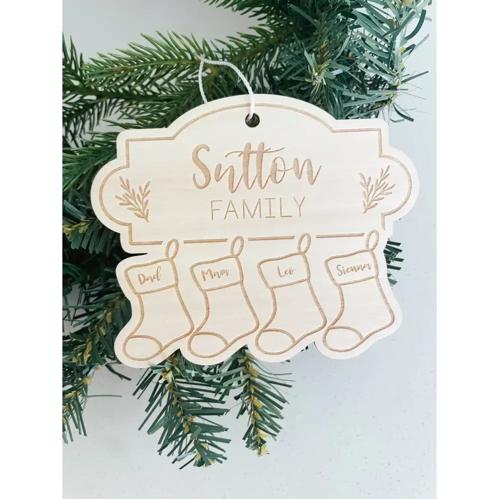 Family Stocking Ornament - Timber Tinkers