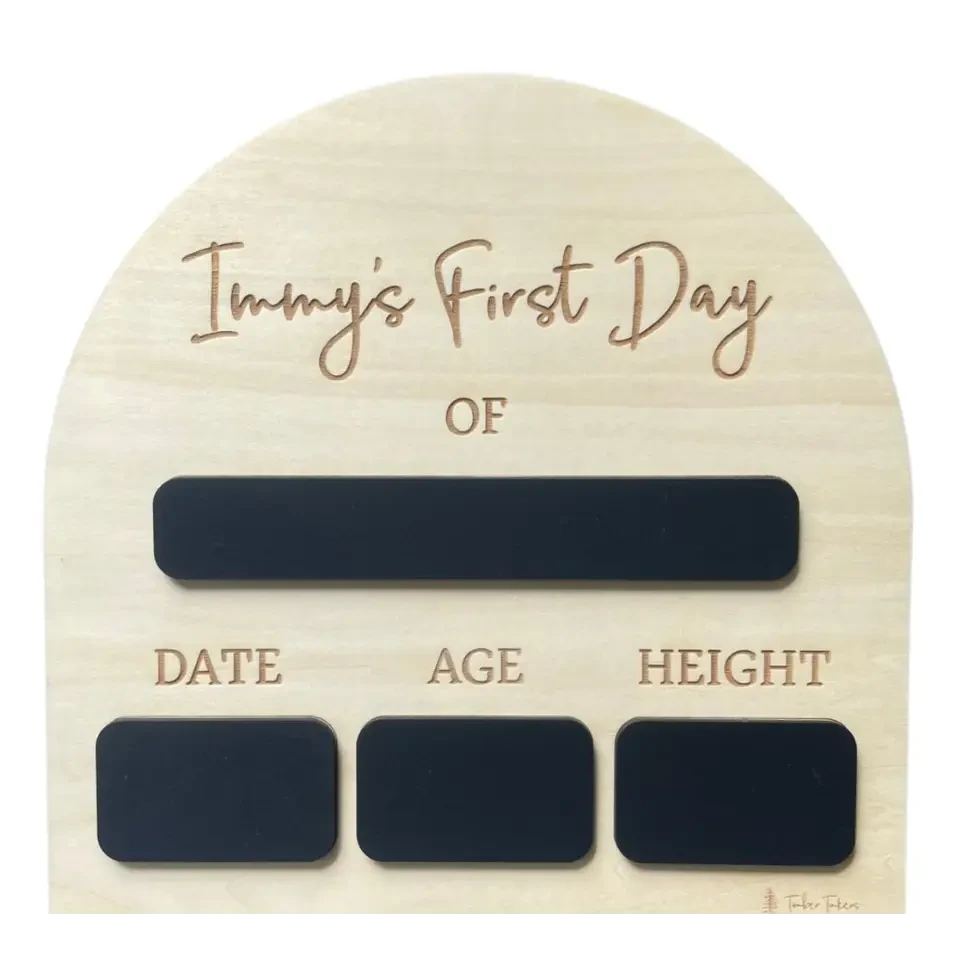 First Day Arch School Board - Timber Tinkers
