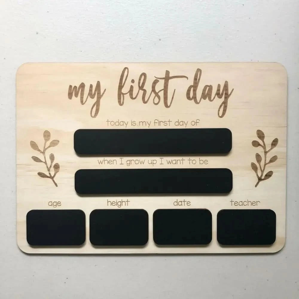 First Day of School Board - Chalkboard - Timber Tinkers