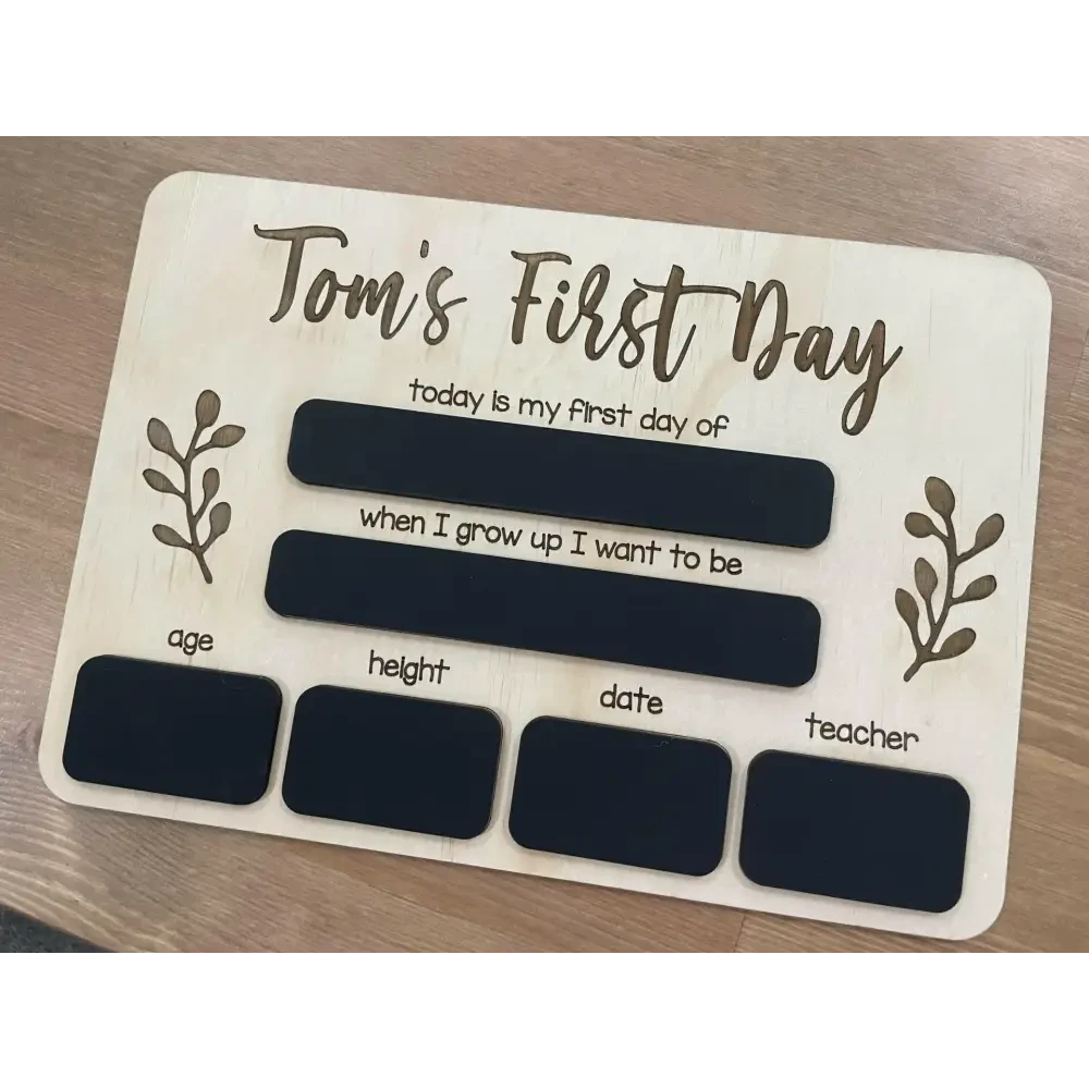 First Day of School Board - Chalkboard - Timber Tinkers