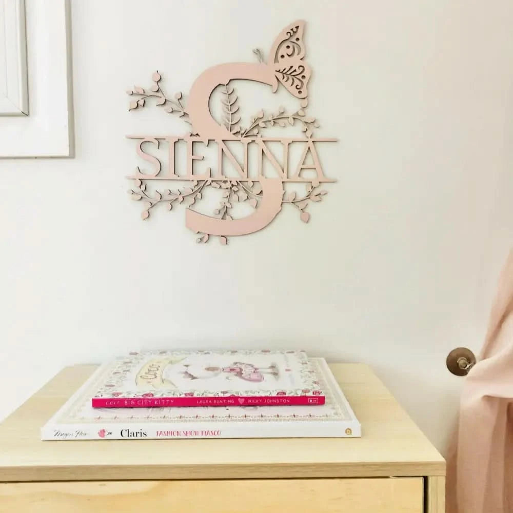 Floral Letter Name - Timber Tinkers