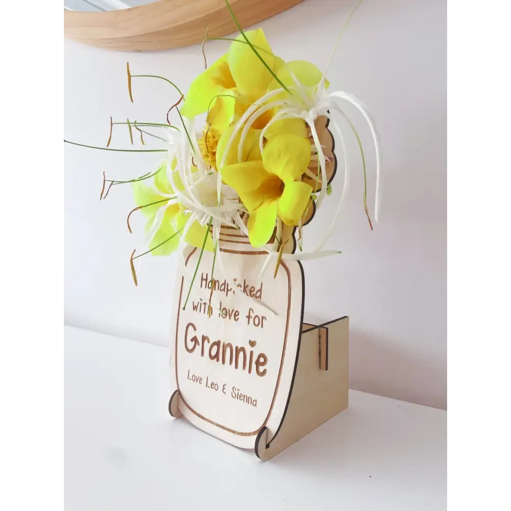 Flowers Jar Sign - Timber Tinkers