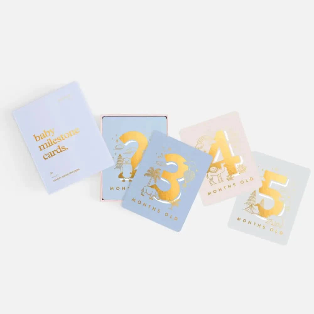 Fox & Fallow Baby Milestone Cards Blue - Timber Tinkers