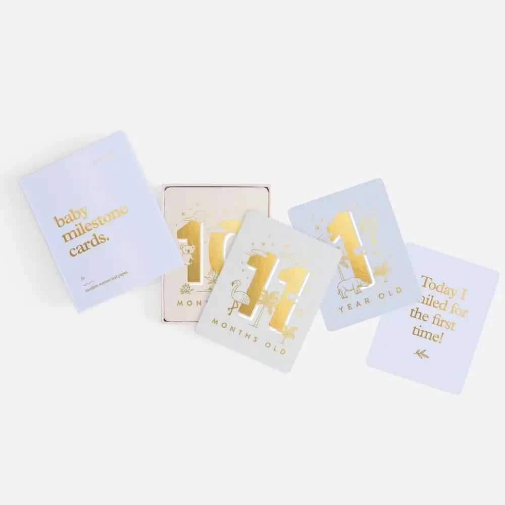 Fox & Fallow Baby Milestone Cards Blue - Timber Tinkers