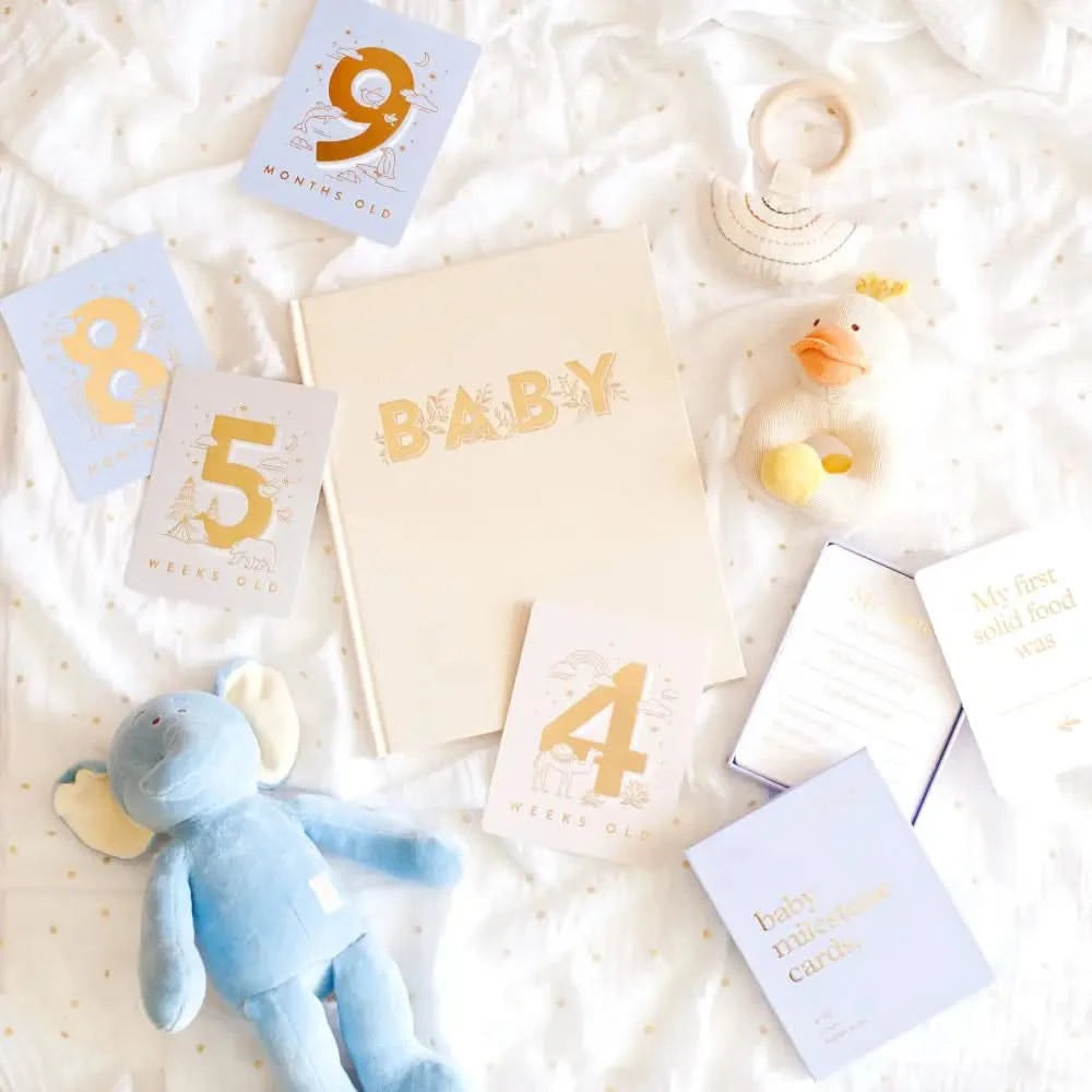 Fox & Fallow Baby Milestone Cards Blue - Timber Tinkers