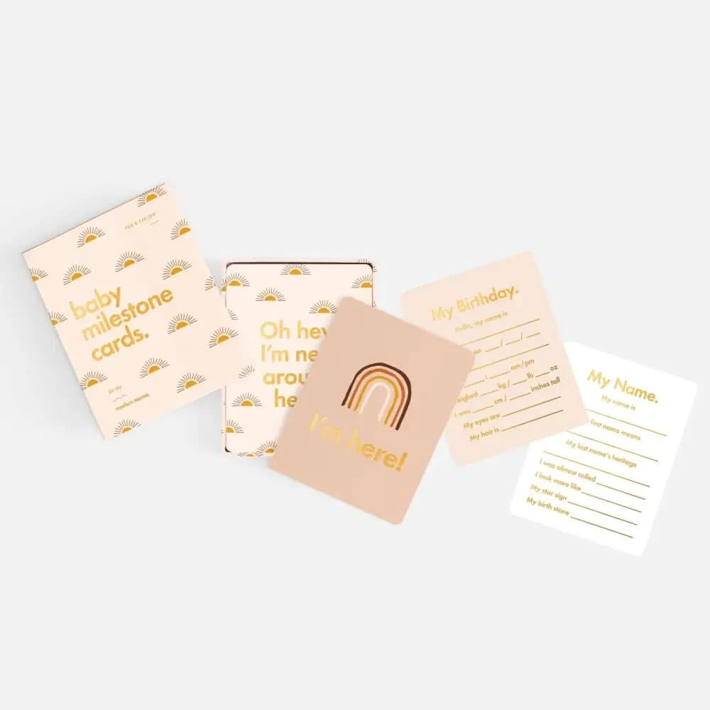 Fox & Fallow Baby Milestone Cards Boho - Timber Tinkers