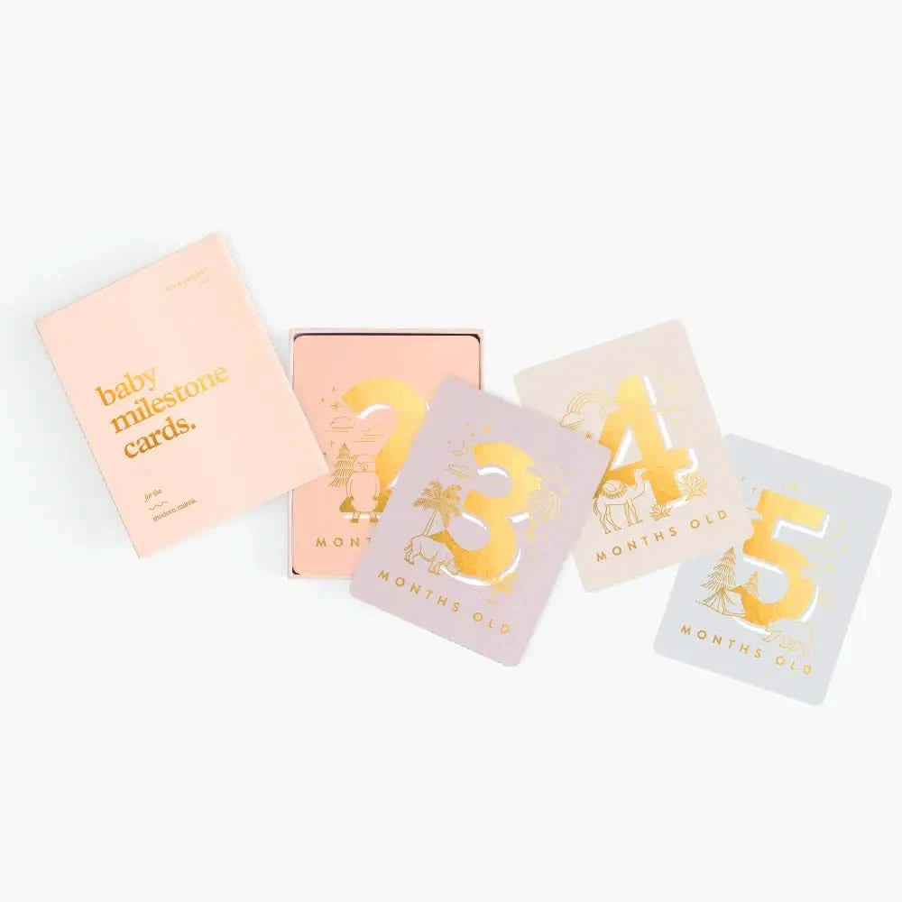 Fox & Fallow Baby Milestone Cards Cream - Timber Tinkers