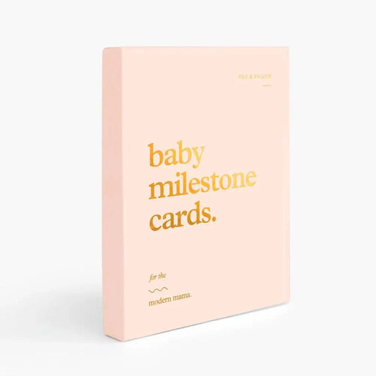 Fox & Fallow Baby Milestone Cards Cream - Timber Tinkers
