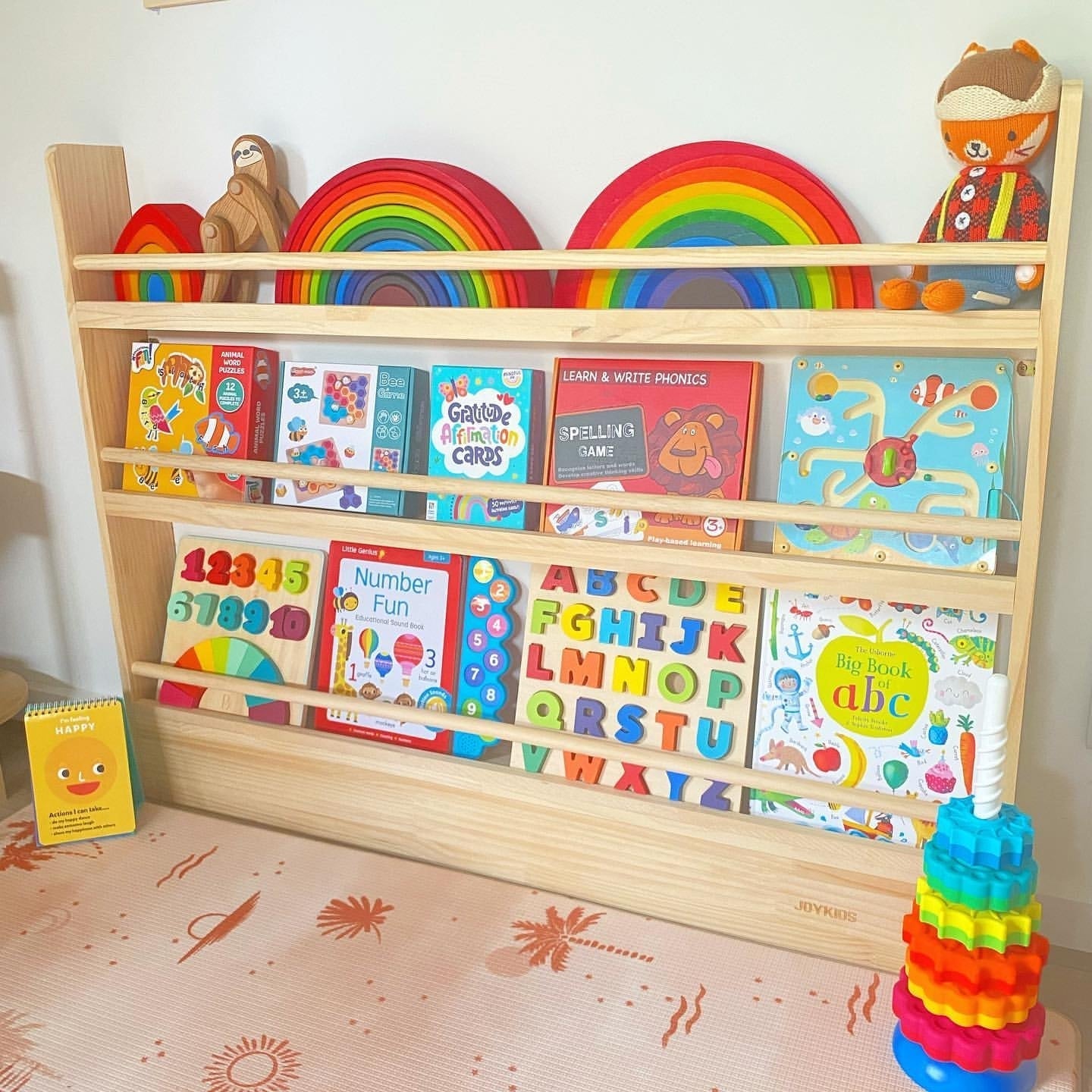 Front Facing Bookshelf with 3 Tier - SolidWood