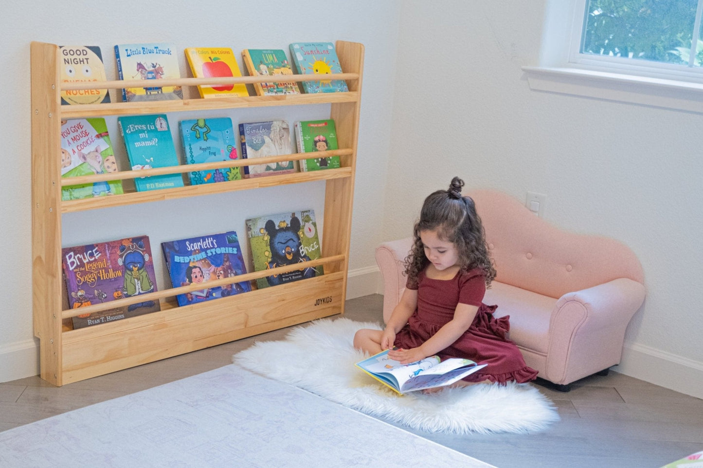Front Facing Bookshelf with 3 Tier - SolidWood