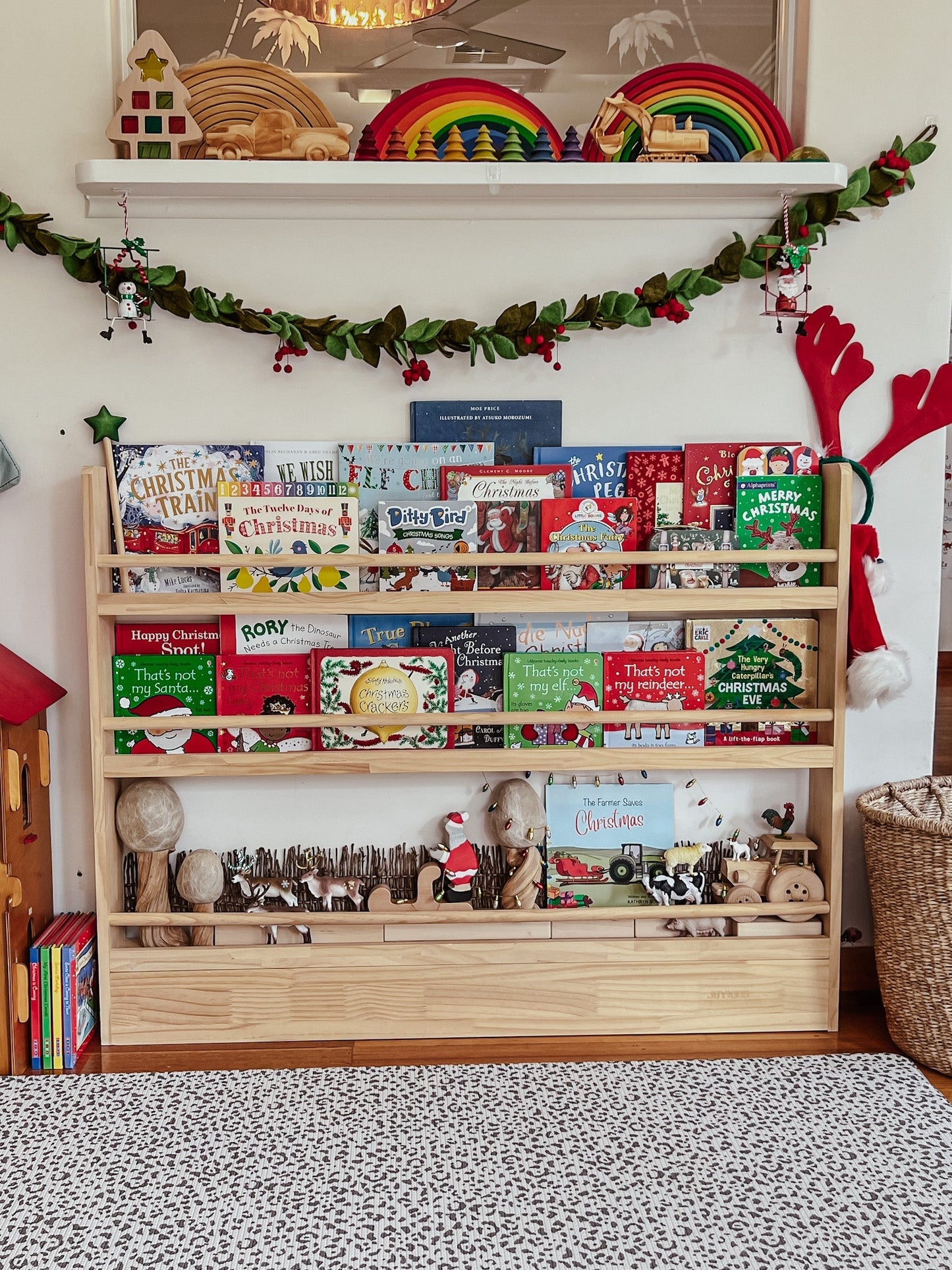 Front Facing Bookshelf with 3 Tier - SolidWood
