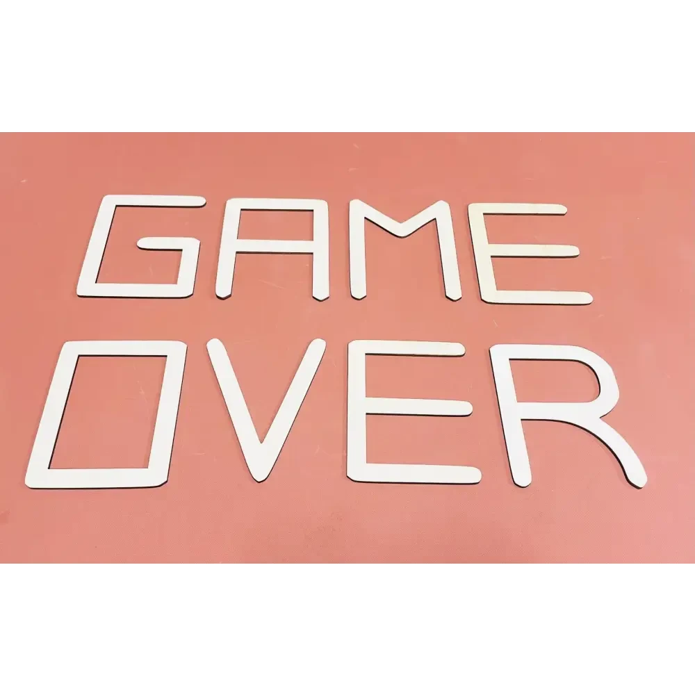 GAME OVER wall plaque - Timber Tinkers