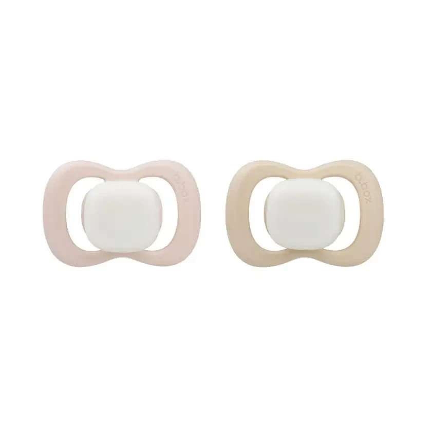 glow pacifier twin pack - blush + latte - Timber Tinkers