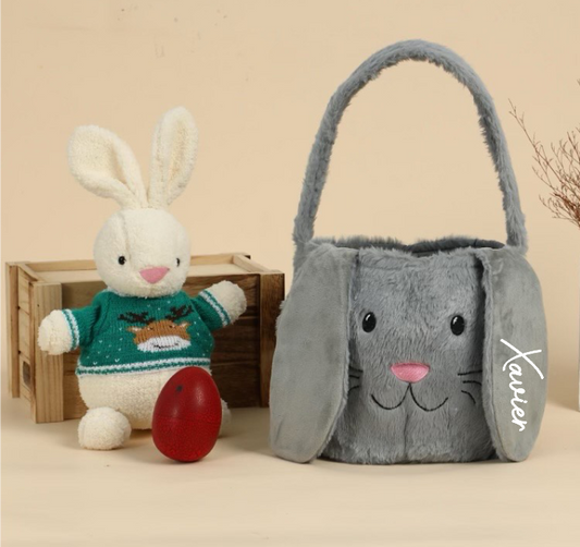 Easter Bunny Basket - Grey
