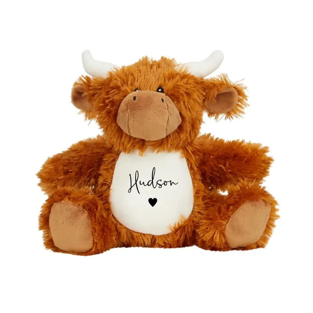Highland Cow Plush - Heart - Timber Tinkers