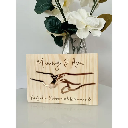 Holding Hands - Family where life beings and Love never ends - Timber Tinkers