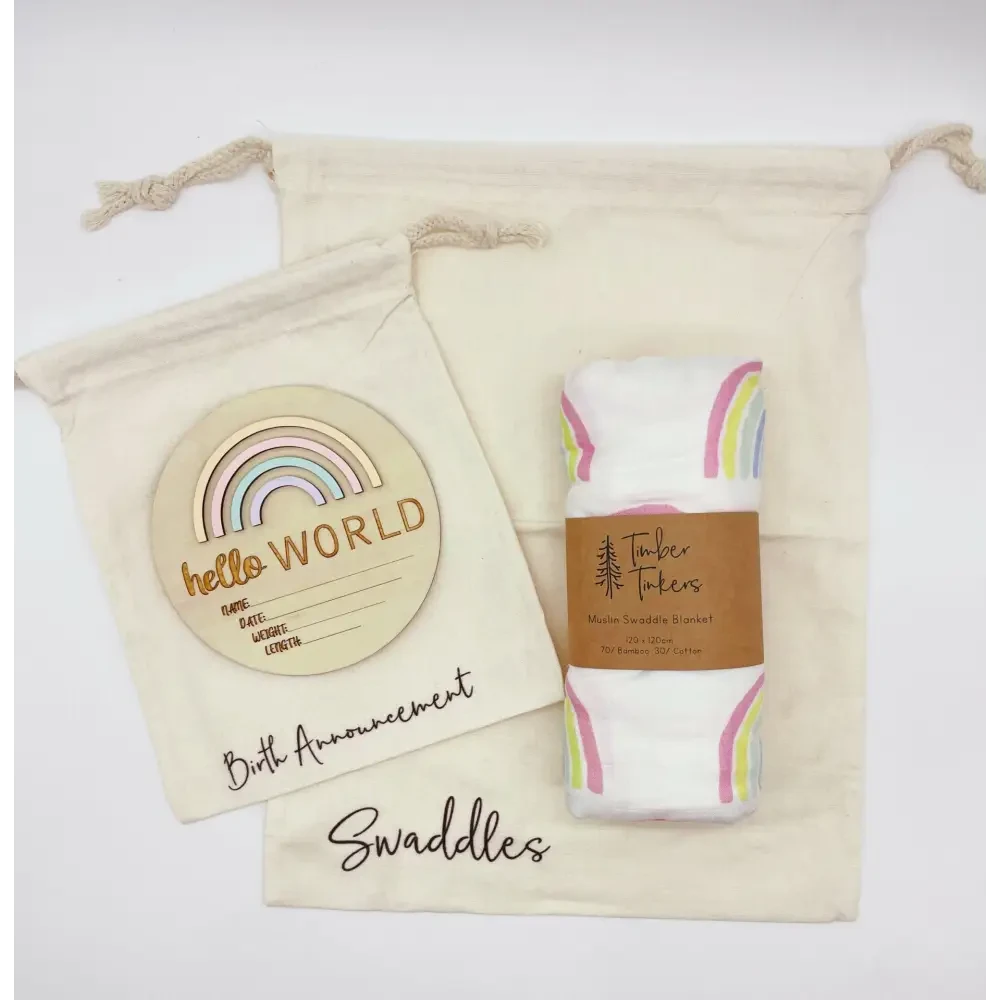 Hospital Bag Organisers + Swaddle Bag - Timber Tinkers