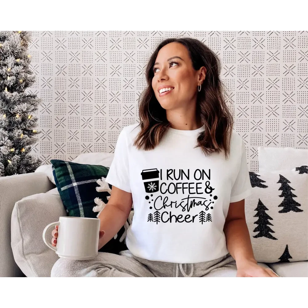 I run on coffee & Christmas Cheer T-Shirt - Timber Tinkers