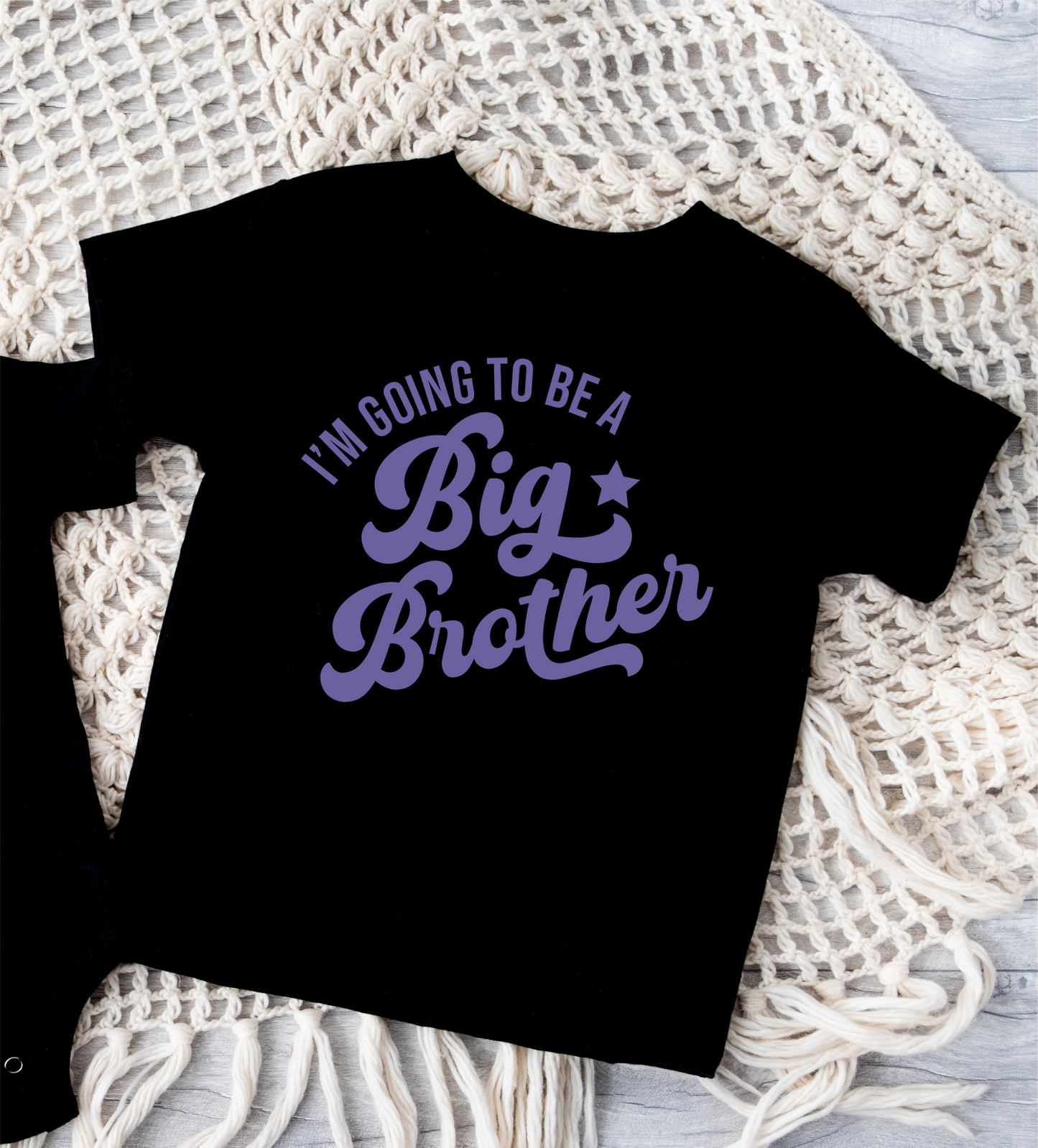 I'm going to be a Big Brother blue BLACK Tshirt