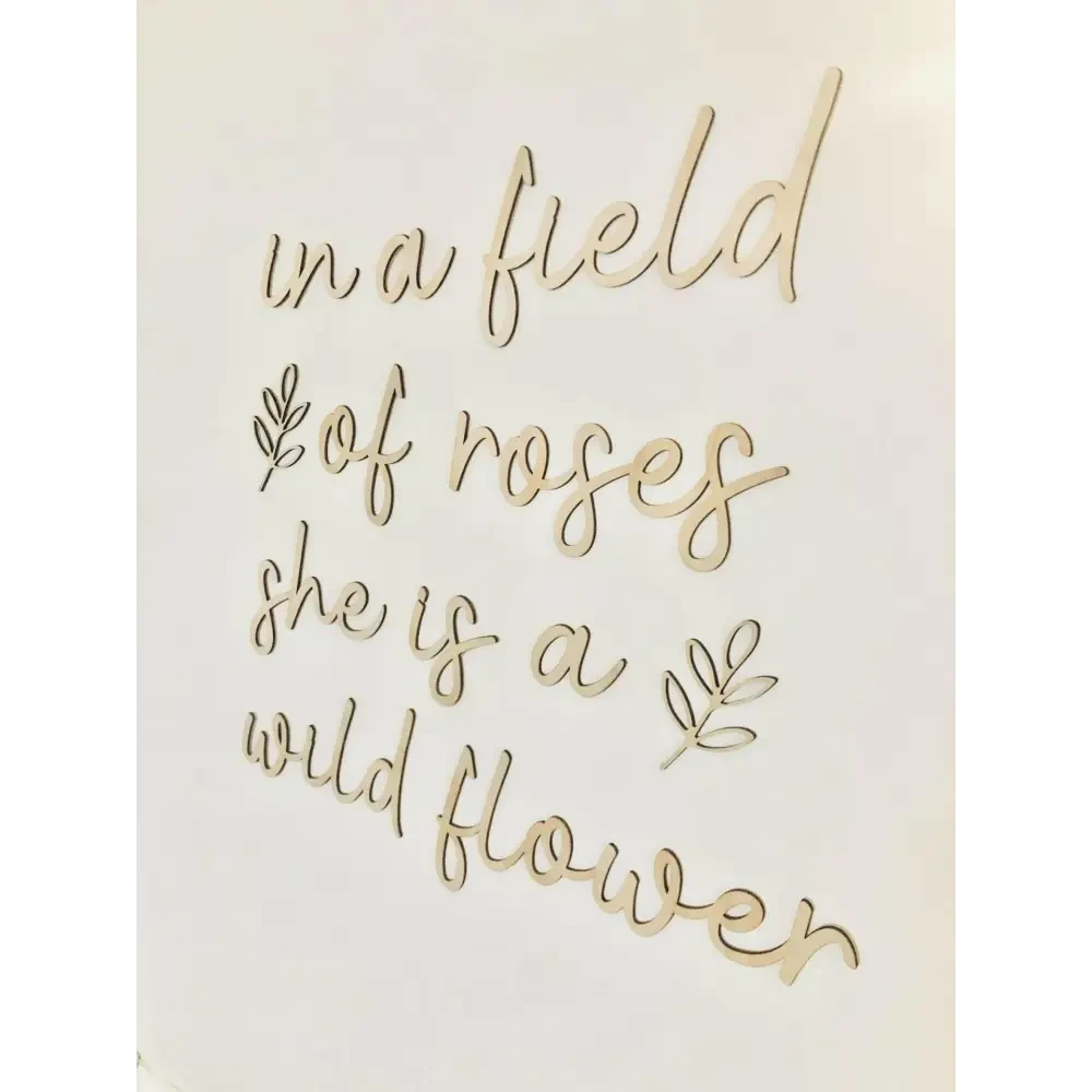 in a field of roses she is a wildflower wall plaque - Timber Tinkers