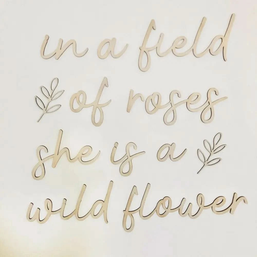 in a field of roses she is a wildflower wall plaque - Timber Tinkers