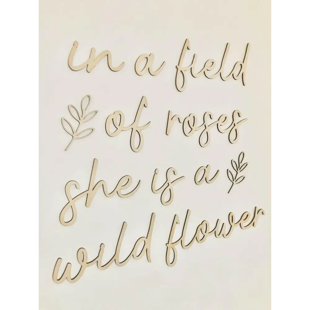 in a field of roses she is a wildflower wall plaque - Timber Tinkers
