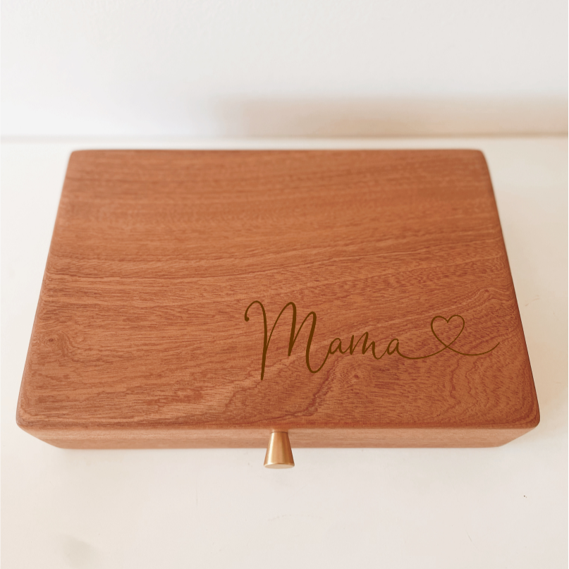 Personalised Wooden Jewellery Box - Heart - Timber Tinkers
