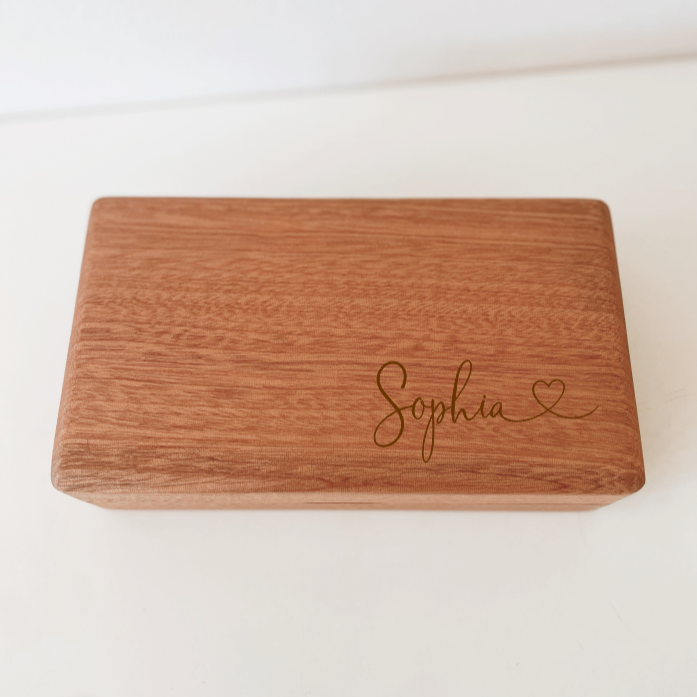 Personalised Wooden Jewellery Box - Heart - Timber Tinkers