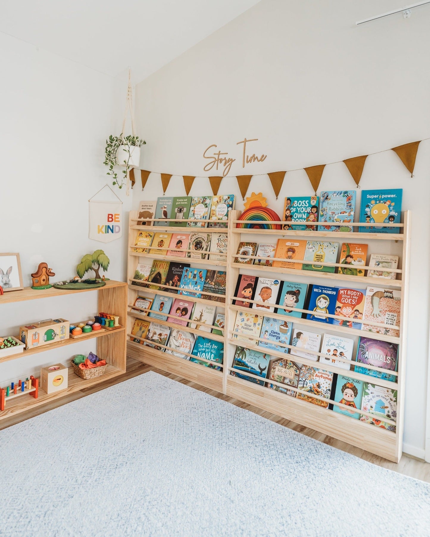 JOYKIDS Front Facing Bookshelf with 5 Tier - SolidWood
